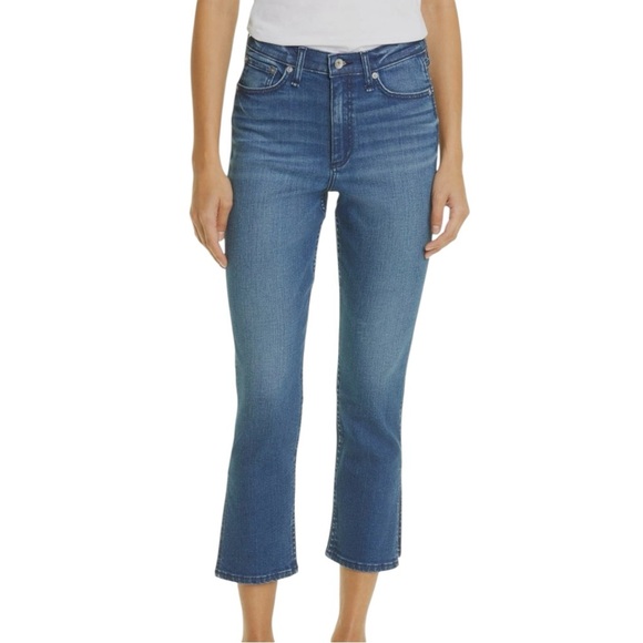 Rag and Bone Nina High Rise Ankle Flare Jeans Topaz Size 25 Medium Wash Blue - Picture 2 of 13